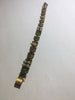 Vintage gold book chain stone bead bracelet - Sugar NY